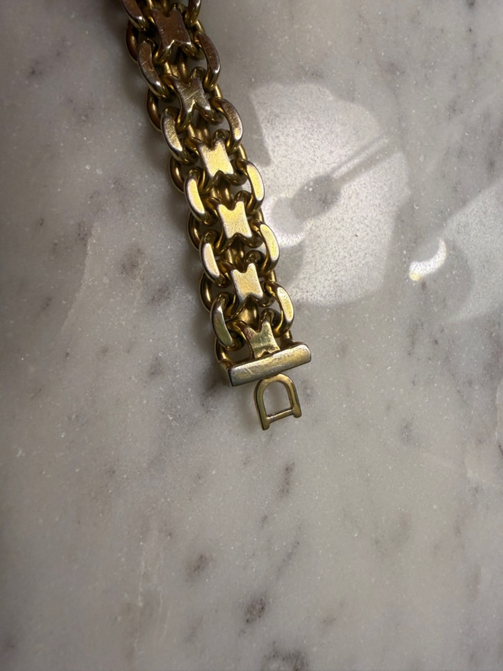 Christian Dior Gold Link Chain Bracelet (10-12K Gold) - Picture 3 of 6